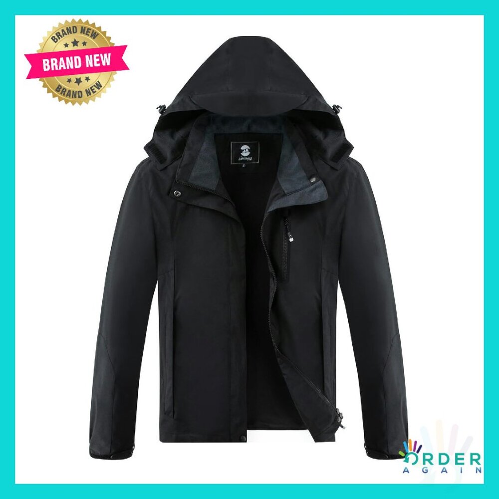 Lightweight Waterproof Rain Jacket Removable Hood… - image 1